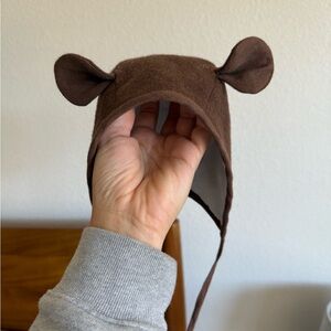 Brown Kids Ear Beanie Hat - Cozy Toddler Hat